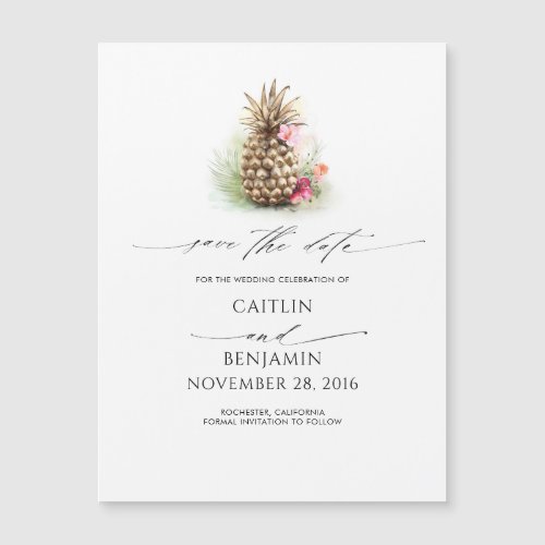 Gold Pineapple Elegant Save the Date