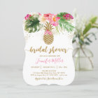 Gold Pineapple Floral Tropical Bridal Shower