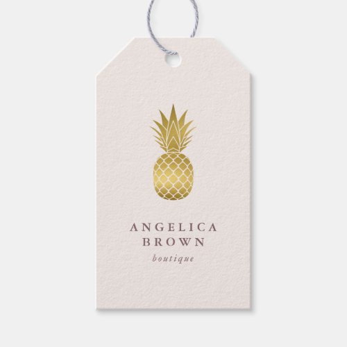 Gold Pineapple Gift Tags