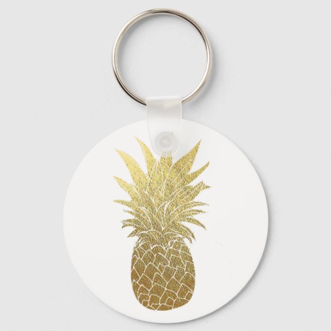 Gold Pineapple Keychain (Front)