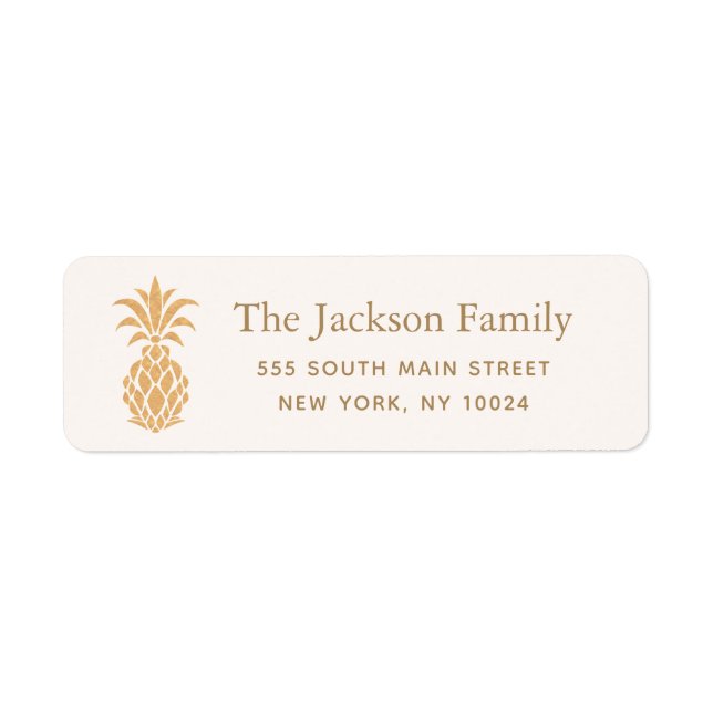 Gold Pineapple Label (Front)