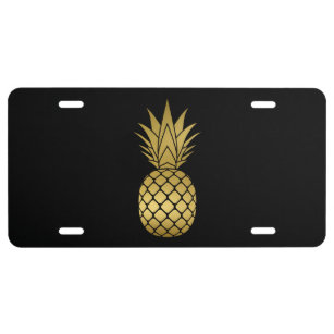 Gold Pineapple License Plate