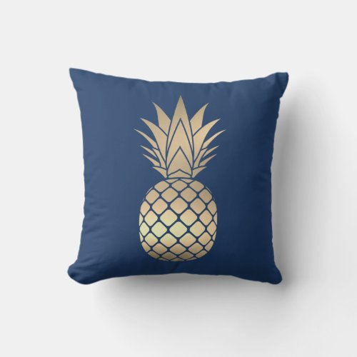 Gold Pineapple Lumbar Pillow