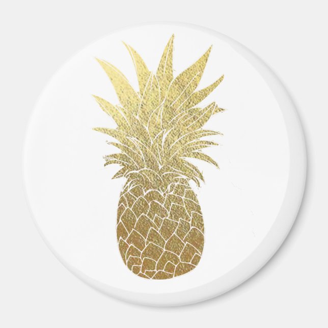 Gold Pineapple Magnet (Front)