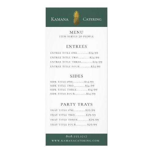 Gold Pineapple Menu Price