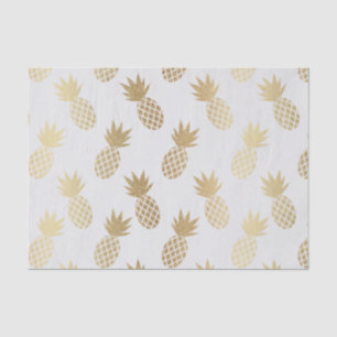 Gold Pineapple Pattern Tissue Paper