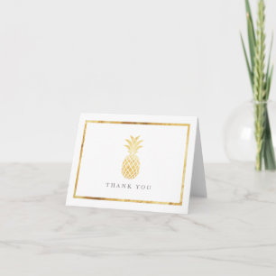 Gold pineapple thank you card