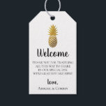 Gold Pineapple Wedding Welcome Bag Gift Tags<br><div class="desc">Elegant faux gold foil pineapple,  wedding welcome gift bag tags. Personalize and customize text font style,  color and size.</div>