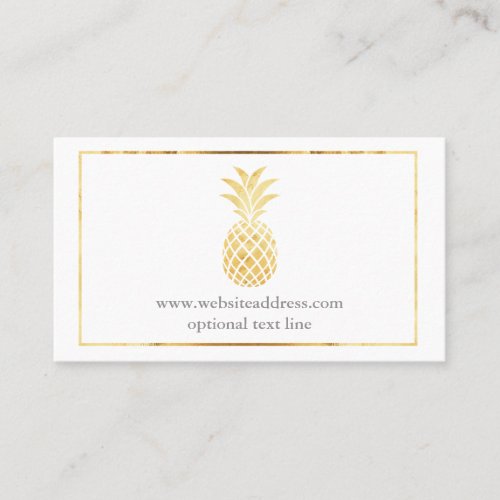 Gold pineapple with trim business card