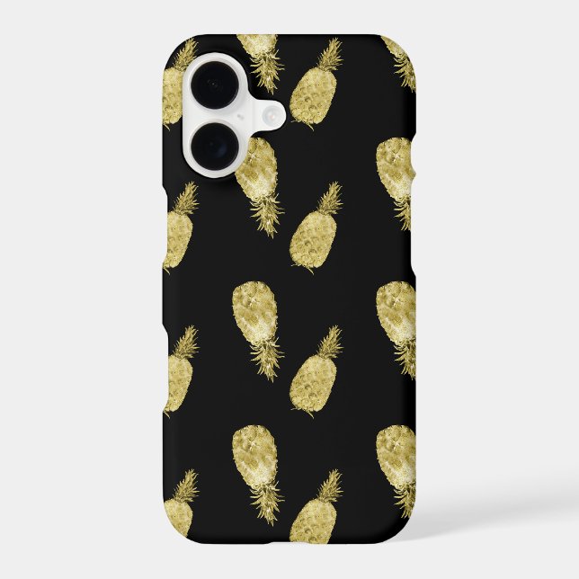 Gold Pineapples Iphone Case (Back)