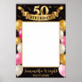 Gold Pink and Black Birthday Photo Prop Frame Chic Poster