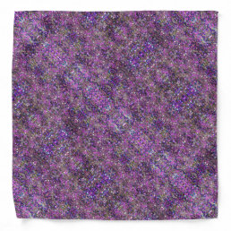 Gold Pink Blue Purple Glitter Look Elegant Trendy Bandana