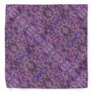 Gold Pink Blue Purple Glitter Look Elegant Trendy Bandana