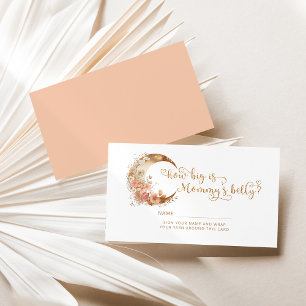 Gold pink boho moon how big is mommy's belly enclosure card