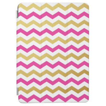 Gold & Pink Chevron Pattern Ipad Air Case by EnduringMoments at Zazzle