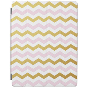 Gold & Pink Chevron Pattern iPad Case