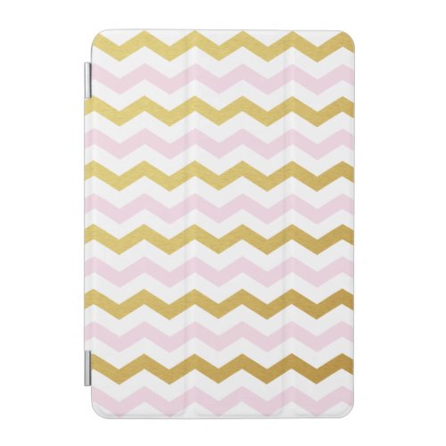 Gold  Pink Chevron Pattern iPad Mini Case