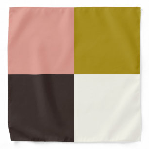 Gold Pink Chocolate Ivory Bandana