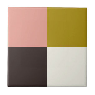 Gold Pink Chocolate Ivory Ceramic Tile