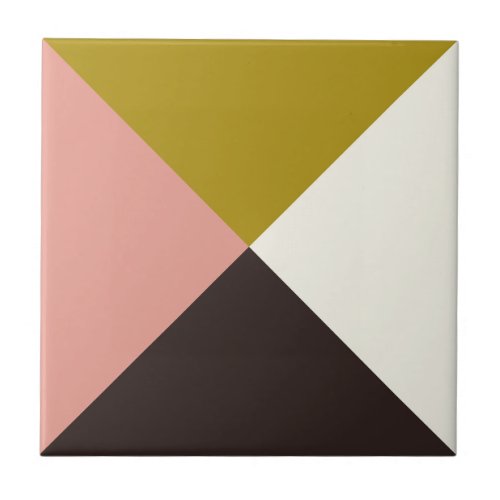 Gold Pink Chocolate Ivory Ceramic Tile