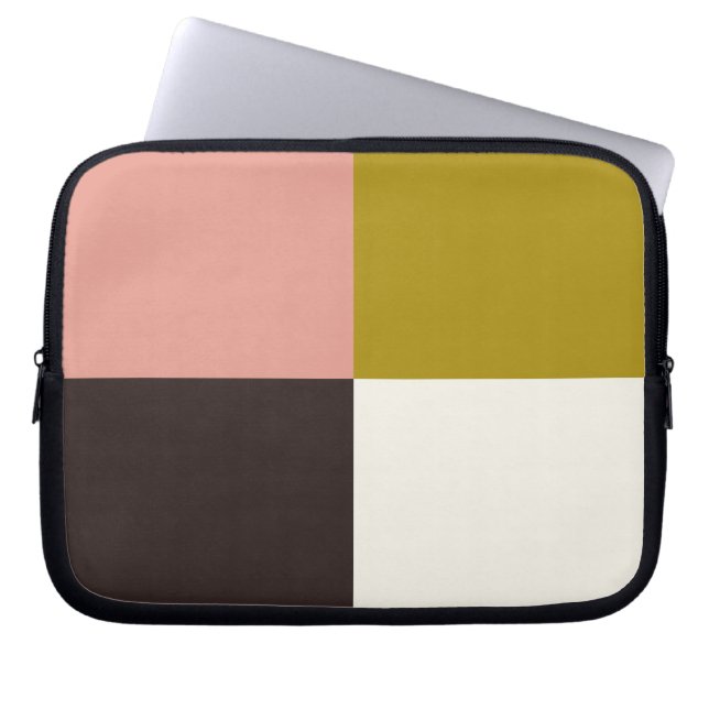 Gold Pink Chocolate Ivory Laptop Sleeve (Front)