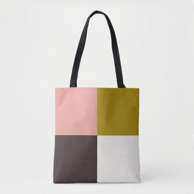 Gold Pink Chocolate Ivory Tote Bag (Front)