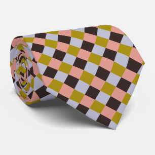 Gold Pink Chocolate Lavender Neck Tie