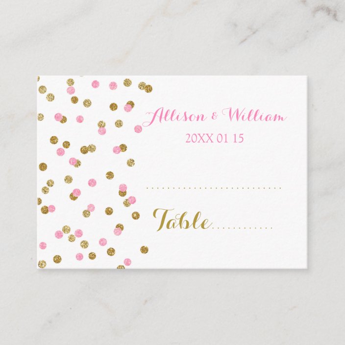 table place setting cards