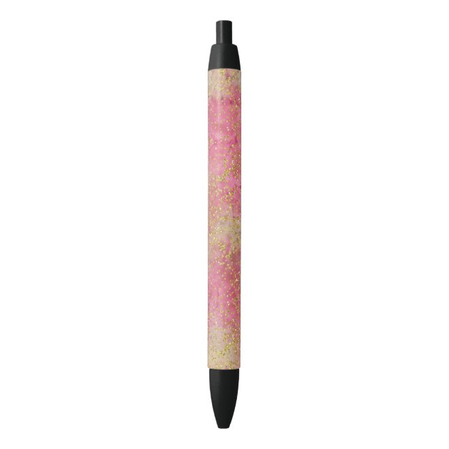 Gold Pink Confetti Watercolor Confetti Pen (Front Vertical)