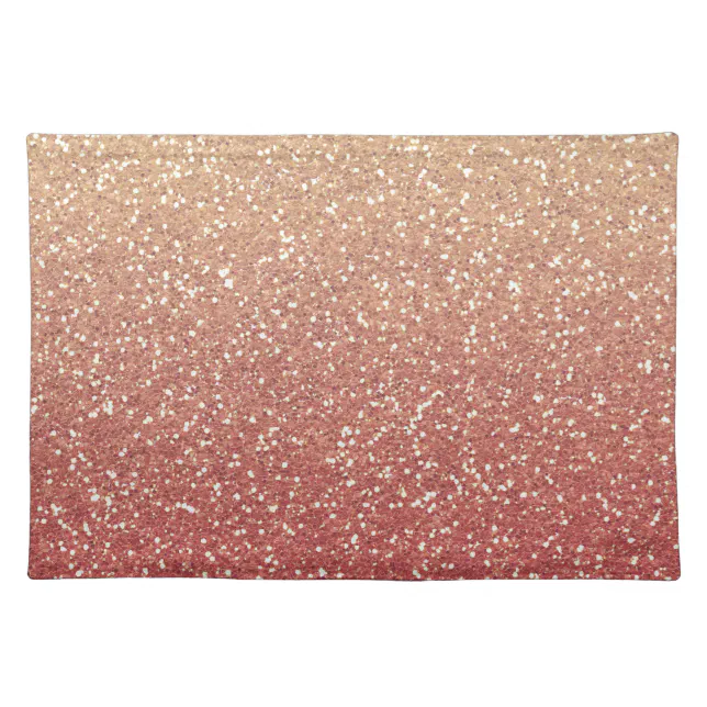 Gold Pink Faux Glitter Placemat Zazzle