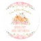 Gold Pink Floral Pumpkin Birthday Party Favor 