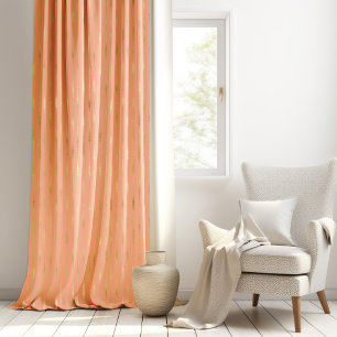 Gold pink geometric pattern blackout curtains