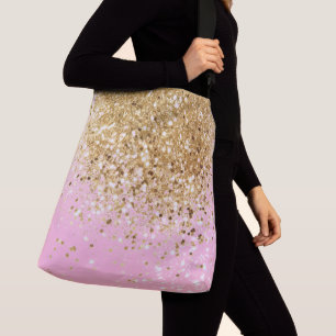 Gold Pink Glitter #1 Crossbody Bag