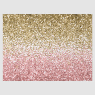 Gold Pink Glitzy Glitter Sparkle         Tissue Paper