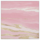 Gold Pink Marble Abstract Painting Fabric
