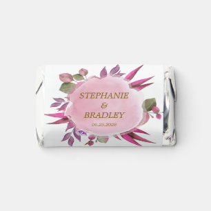 Gold Pink Purple Floral Elegant Wedding Favor