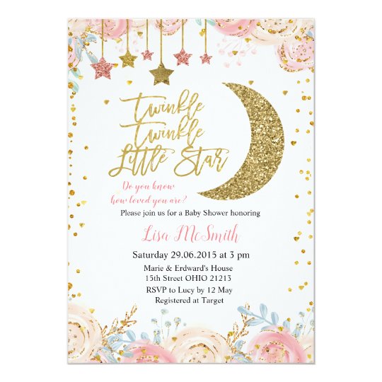 Twinkle Little Star Baby Shower Invitations 7