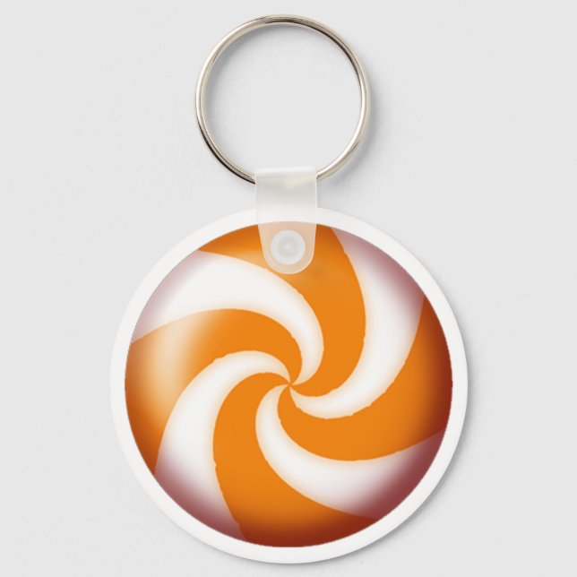 GOLD PINWHEEL CANDY by SHARON SHARPE Keychain (Front)