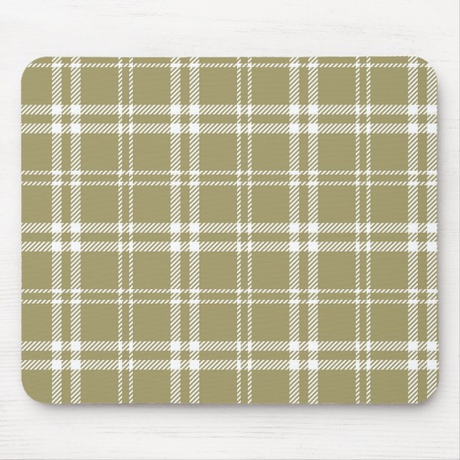 Gold Plaid Mouse Pad (Front)