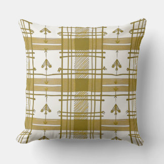 Gold Plaid pillow