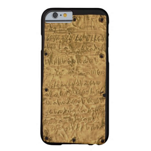 Gold plate with Phoenician inscription from Santa Barely There iPhone 6 Case
