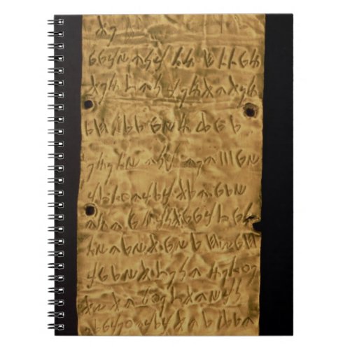 Gold plate with Phoenician inscription from Santa Notebook