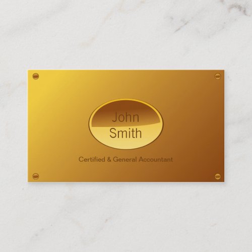 Gold Plated Accounting/Bookkeeping business card