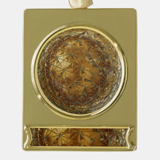 gold plated banner ornament
