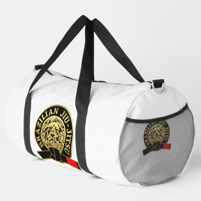 Gold Plated Brazilian Jiu-Jitsu Black Belt Duffle Bag (Right Corner)