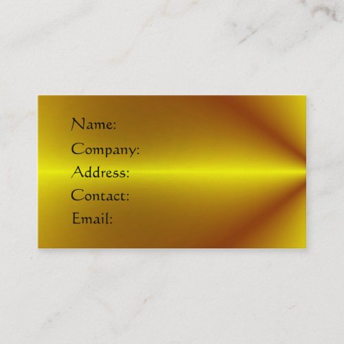Gold Plated Business Card Template