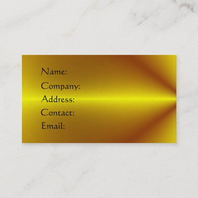 Gold Plated Business Card (Front)