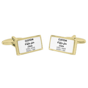 Gold Plated Cufflinks Custom Gifts for Him