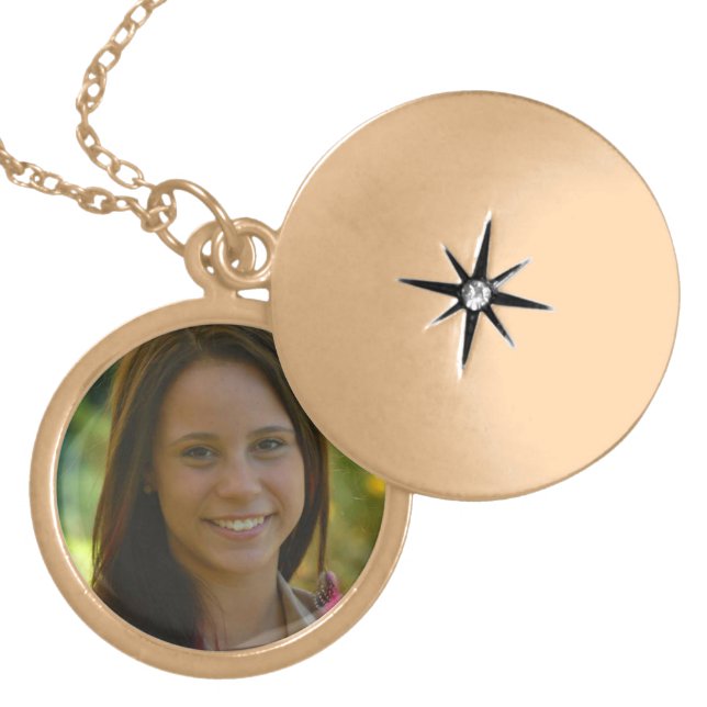 Gold Plated Customizable Medium Locket (Front)