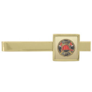 Gold Plated Firefighter Finish Tie Bar